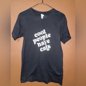 Women’s Black T-Shirt with White Graphic Text